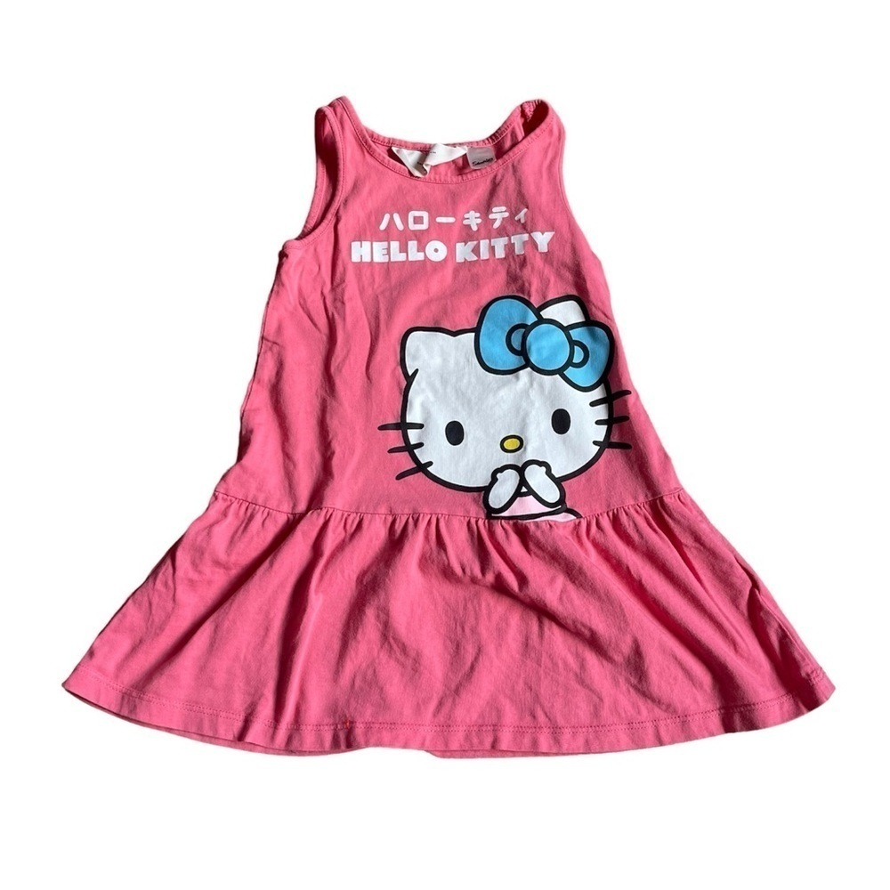 H&M Hello Kitty Graphic Pink Sleeveless Dress US 3-4T
